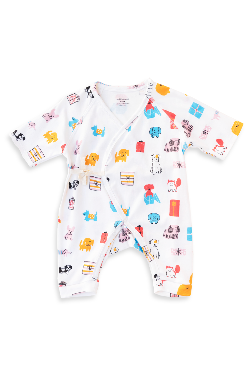 Puppy Party Baby Kimono Onesie | Milk & Baby