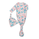 Retro Butterflies Knotted Gown & Hat