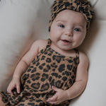 Forever French Baby Leopard Muslin Sleeveless Tank Baby Romper | Milk & Baby