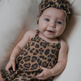 Forever French Baby Leopard Muslin Sleeveless Tank Baby Romper | Milk & Baby