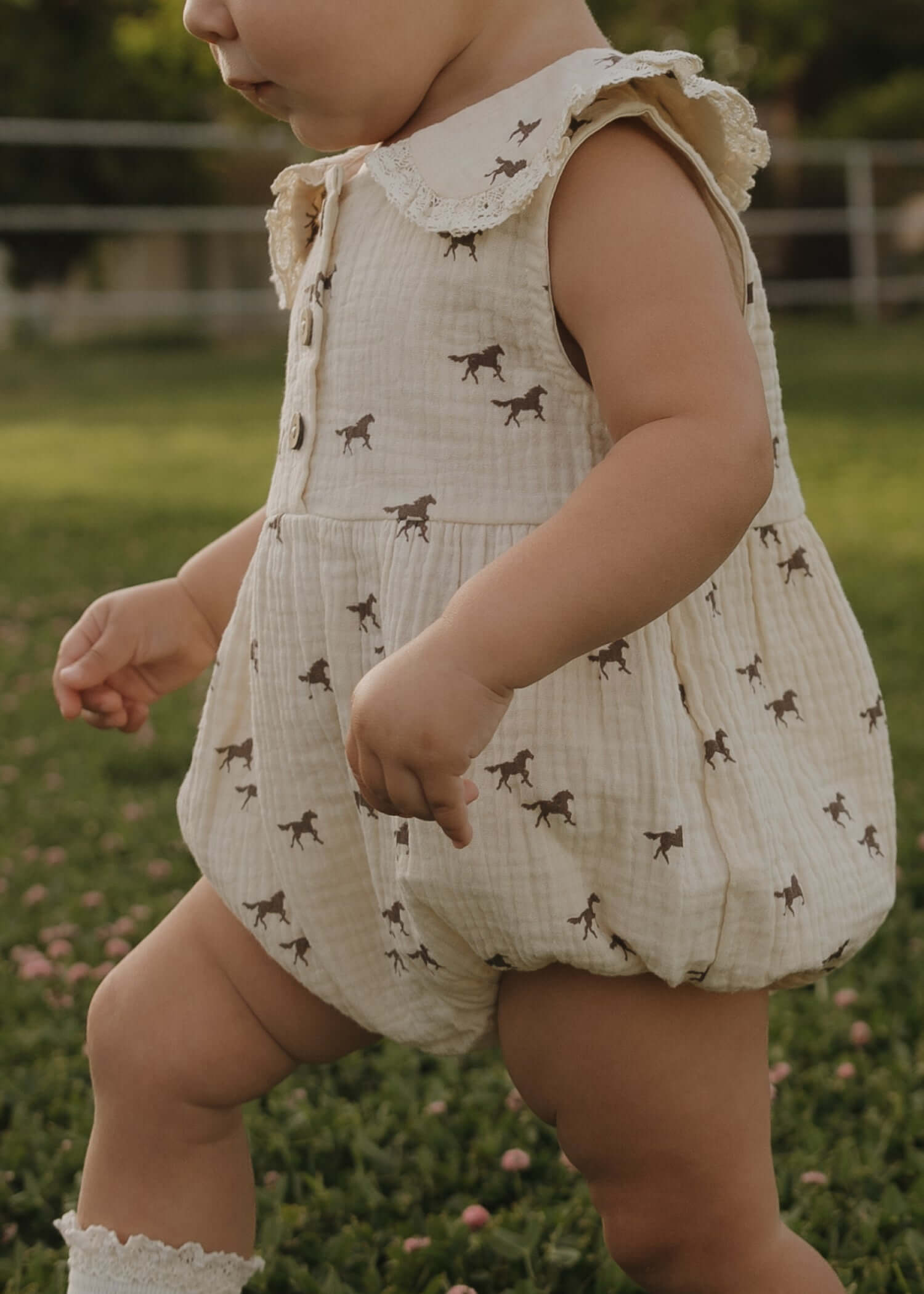 Wild Horses | Muslin Romper | Milk & Baby