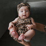 Forever French Baby Leopard Muslin Sleeveless Tank Baby Romper | Milk & Baby