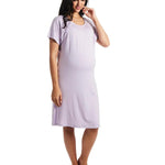 Rosa Hospital Gown in Lavender - Milk & Baby
