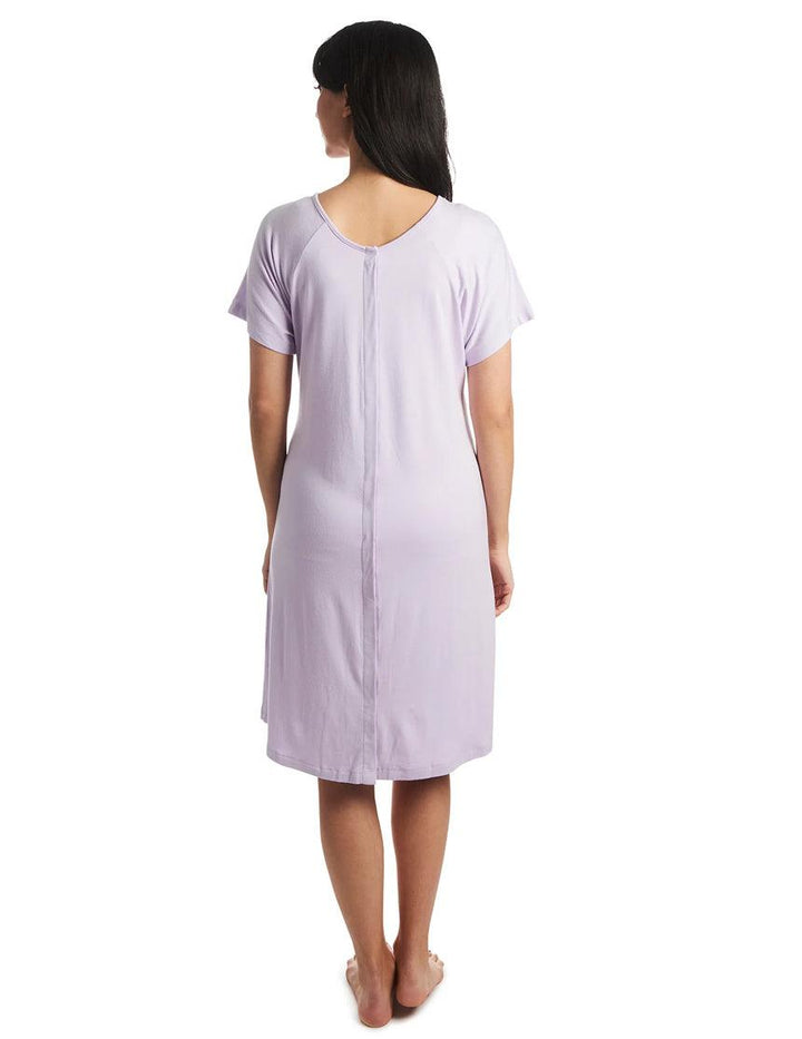 Rosa Hospital Gown in Lavender - Milk & Baby 