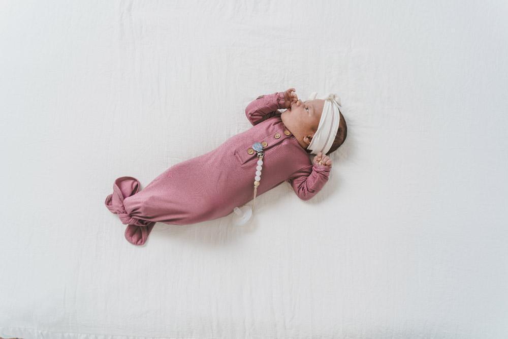 Rose Everything Knotted Newborn Gown | Milk & Baby
