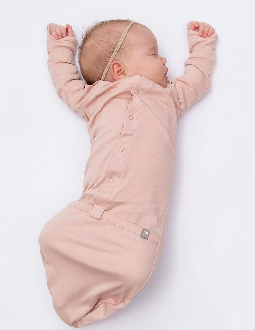 Rose Viscose Organic Convertible Gown - Milk & Baby 