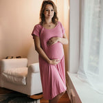 Rose Mommy Labor & Delivery Gown | Milk & Baby