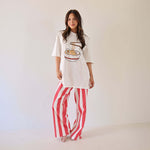 Ramen Tokyo Stripe | Women's Wide Leg Pants | Milk & Baby