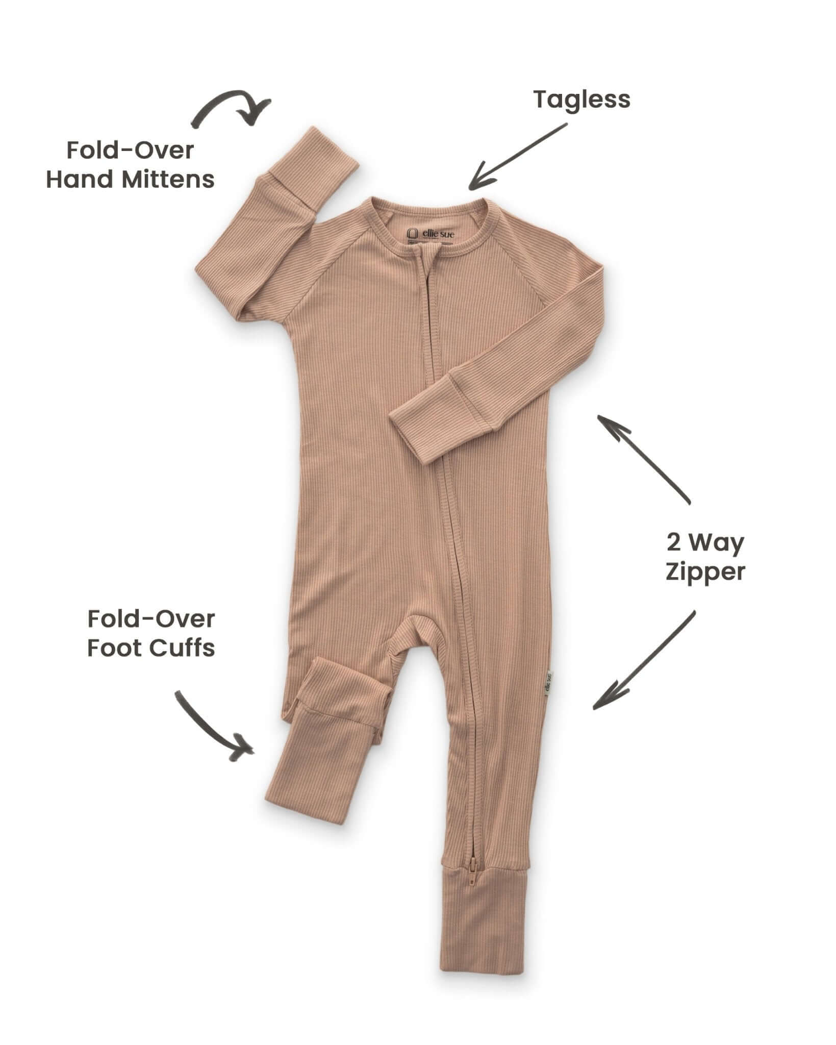 Rue Zipper Romper | Milk & Baby