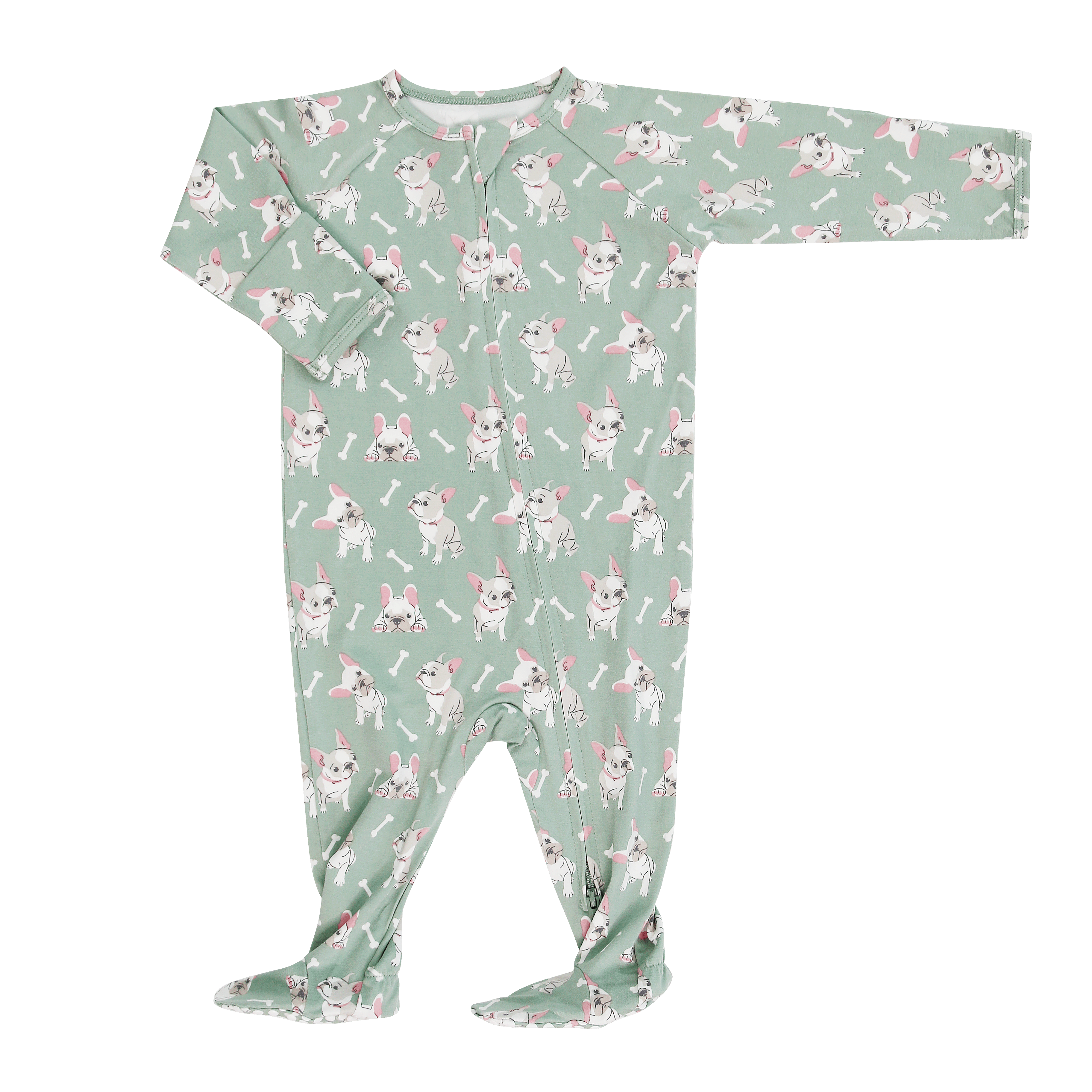 Ruff and Stuff Zipper Footie | Milk & Baby