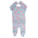 Pretty Pink Floral Ruffle Footie | Milk & Baby