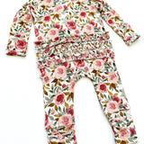 Ruffle Zipper One Piece | Dusty Pink Floral