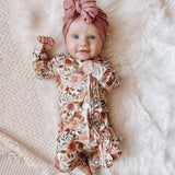 Ruffle Zipper One Piece | Dusty Pink Floral