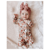 Ruffle Zipper One Piece | Dusty Pink Floral
