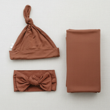 Rust Bamboo 3-Piece Set - Clean Flat Lay