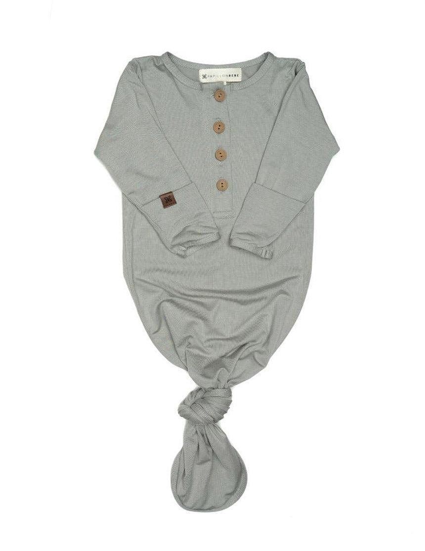 Sage Everything Newborn Knotted Gown | Milk & Baby