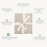Beige | Organic Cotton Pointelle Baby Blanket