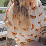 Hot Dogs | Women's Bamboo Short Set featuring a fun hot dog print on an oversized t-shirt.