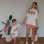 Scarlet Gingham | Child Boxer Shorts | Milk & Baby