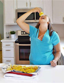 Skin To Skin Kangaroo T-Shirt & Nursing Top | Lagoon Blue | Milk & Baby