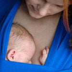 Skin To Skin Kangaroo T-Shirt & Nursing Top | Lagoon Blue Milk & Baby