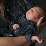 Forever French Baby Smiley Ribbed Bamboo Zip Baby Pajamas | Milk & Baby