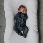 Forever French Baby Smiley Ribbed Bamboo Zip Baby Pajamas | Milk & Baby