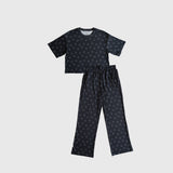 Forever French Baby Smiley Ribbed Women's Bamboo Boxy Tee Lounge Set | Milk & Baby