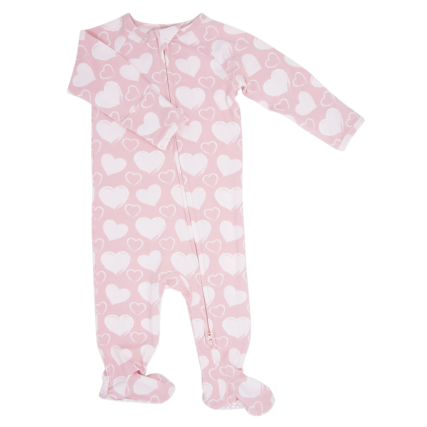 So Much Love Zipper Footie | Milk & Baby