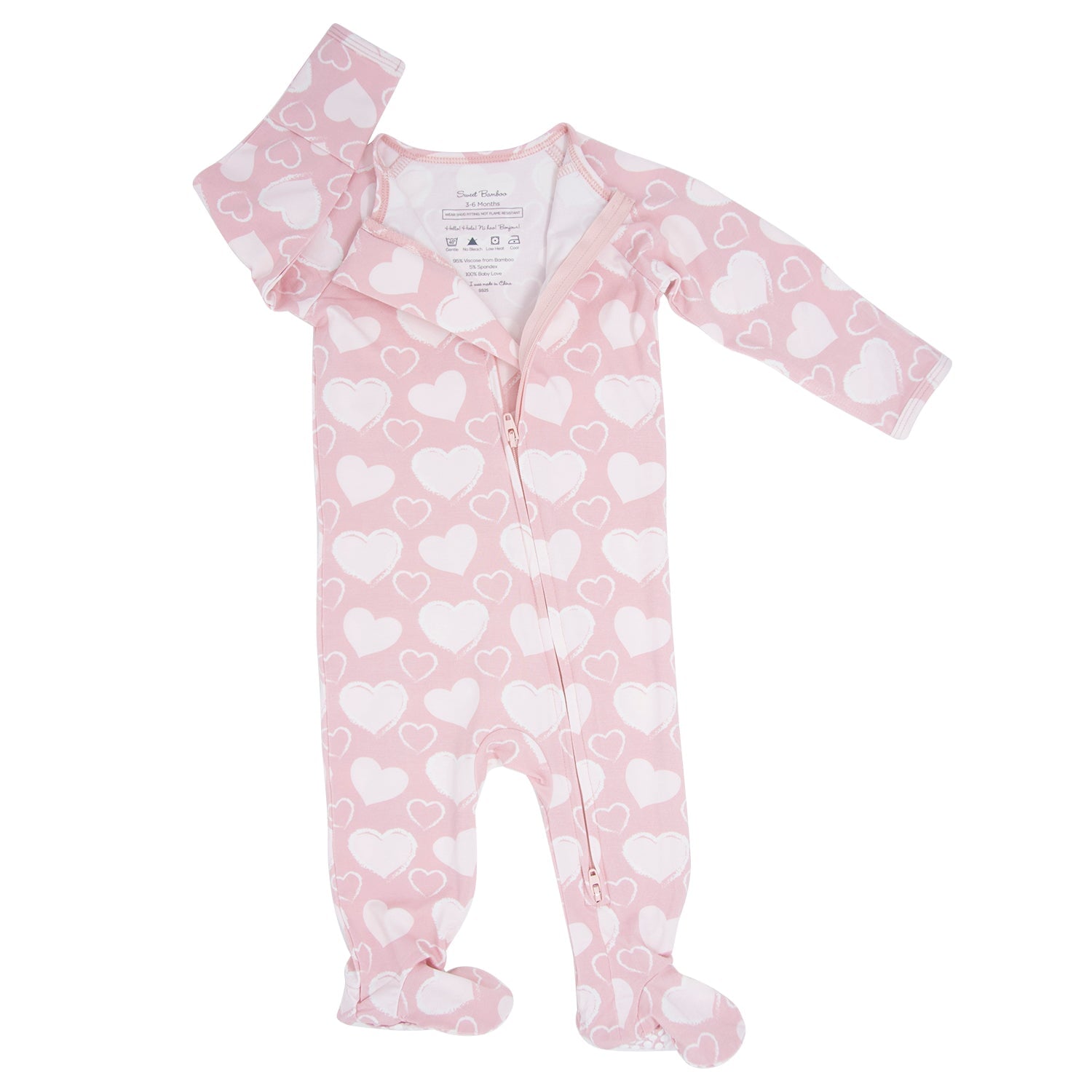 So Much Love Zipper Footie | Milk & Baby