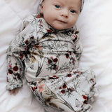 Floral Knotted Gown Set | Milk & Baby