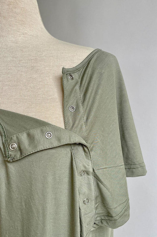 Soft as Butter Labor & Delivery Gown in Sage - Milk & Baby 