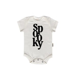 SPOOKY Onesie | Dress your little one in spooky style with this adorable baby onesie—ideal for babies not quite ready for a full costume. Soft, comfy, and easy to wear, it keeps your tiny ghost or goblin cozy during Halloween fun. Perfect for all the litt