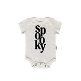 SPOOKY Onesie | Dress your little one in spooky style with this adorable baby onesie—ideal for babies not quite ready for a full costume. Soft, comfy, and easy to wear, it keeps your tiny ghost or goblin cozy during Halloween fun. Perfect for all the litt