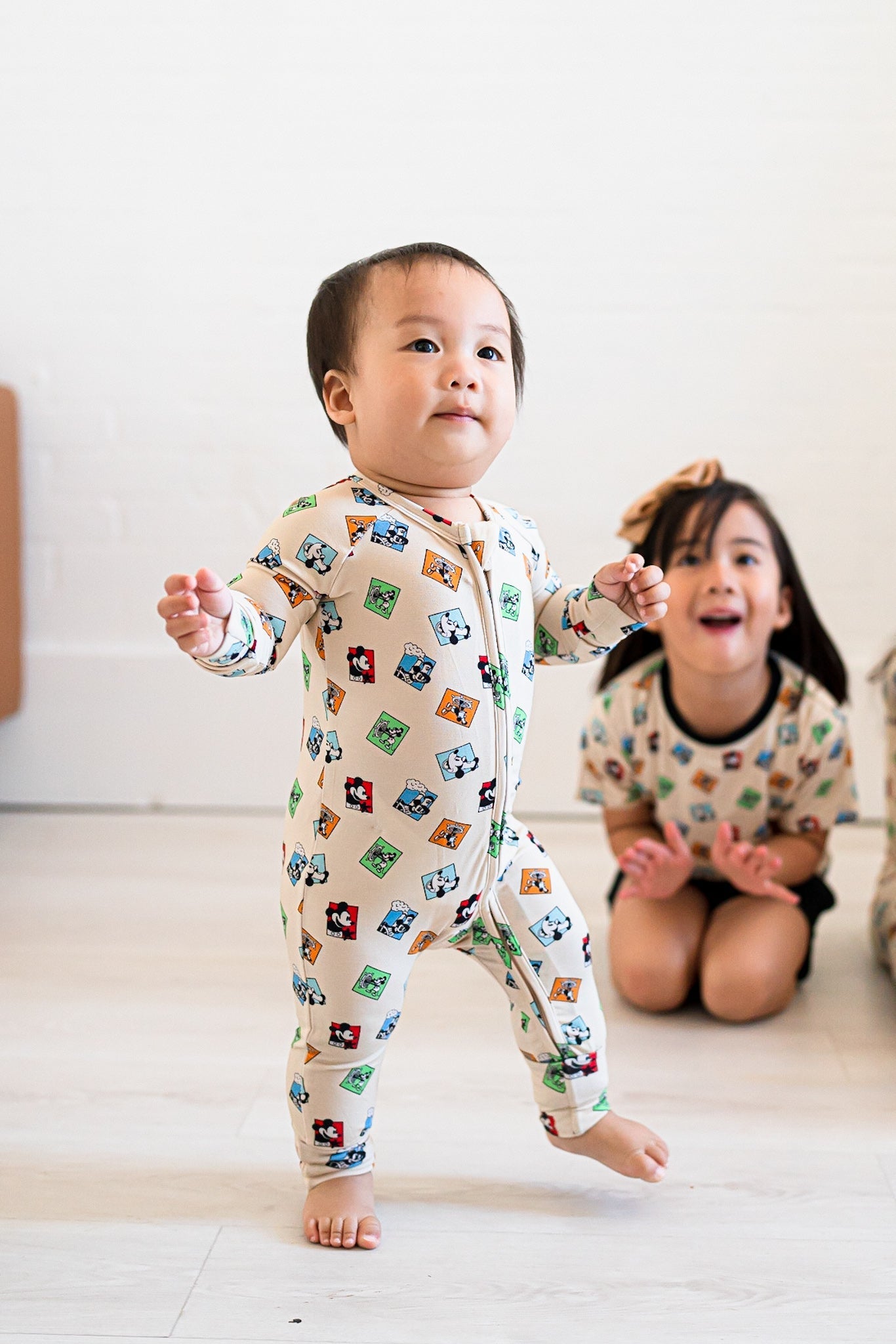 Steamboat Willie Convertible Romper | Milk & Baby