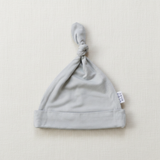 Stone Bamboo Newborn Knot Hat - Minimal Flat Lay