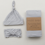 Stone swaddle set in portrait format with extra breathing room