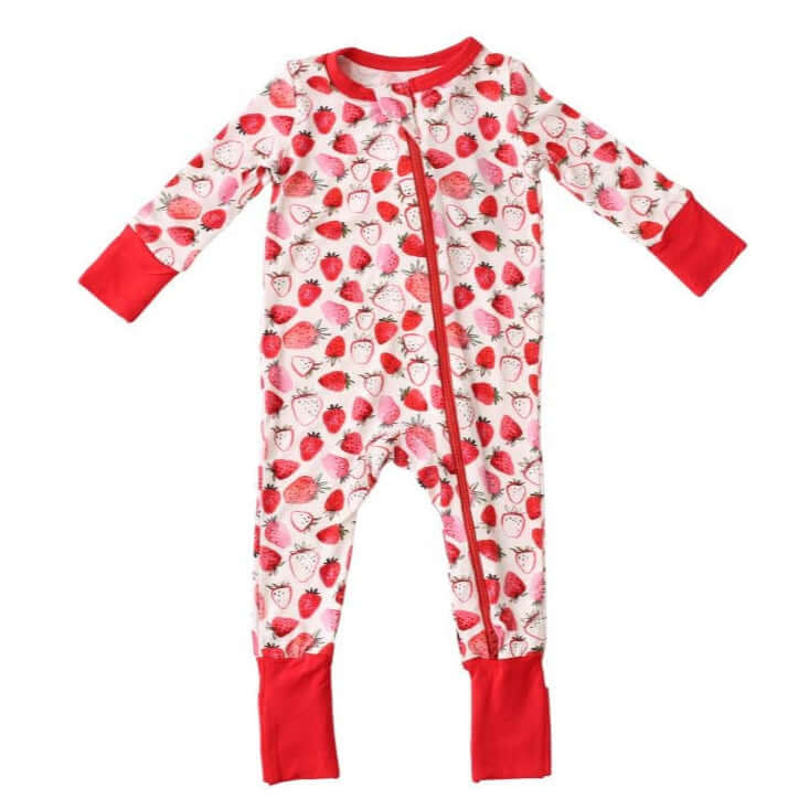 Strawberry Fields Convertible Romper |Milk & Baby