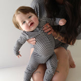 Street Micro Check | Bamboo Zip Pajamas