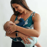 Tie Shoulder Peplum Tankini front view