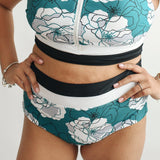 Moderate Coverage High Waist Bikini Bottoms