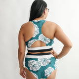 Moderate Coverage High Waist Bikini Bottoms