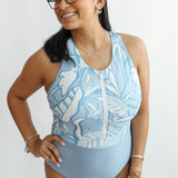 One Piece Zip Up Breastfeeding Swimsuit