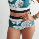 Moderate Coverage High Waist Bikini Bottoms