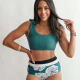 Tie Shoulder Breastfeeding Bikini Swimsuit Top