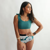 Tie Shoulder Breastfeeding Bikini Swimsuit Top