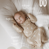 Tan Lightning Bolt | Bamboo Knotted Gown | Milk & Baby