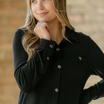 Teagan Black Ultra Soft Shirt Dress | Milk & Baby