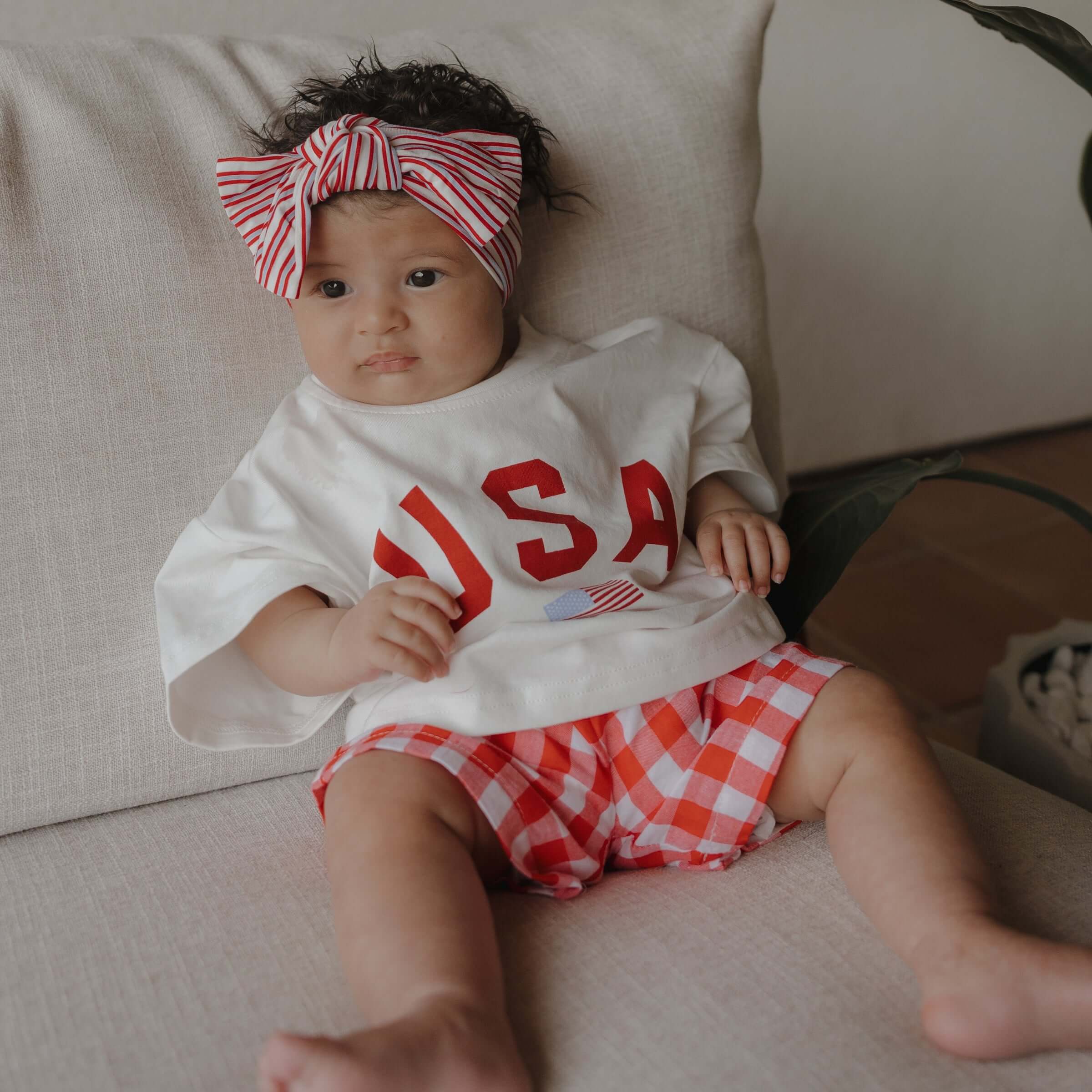 Scarlet Gingham | Child Boxer Shorts | Milk & Baby