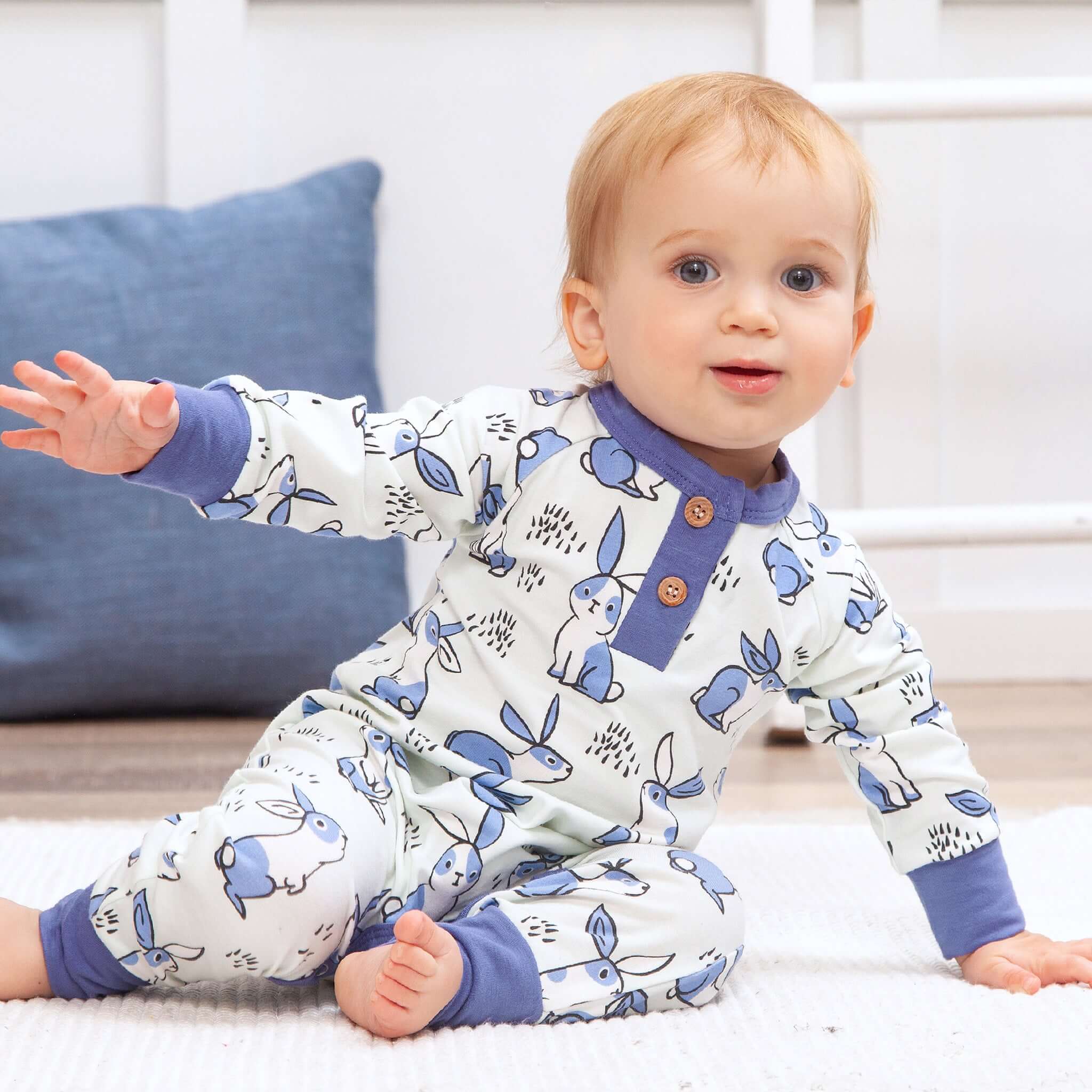 Thumper Easter Henley Romper | Milk & Baby